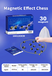 Un <span class=keywords><strong>jeu</strong></span> <span class=keywords><strong>de</strong></span> société magnétique <span class=keywords><strong>avec</strong></span> cordons réglables et <span class=keywords><strong>aimants</strong></span> carrés, un <span class=keywords><strong>jeu</strong></span> <span class=keywords><strong>de</strong></span> société qui développe la pensée logique - Product Image 6