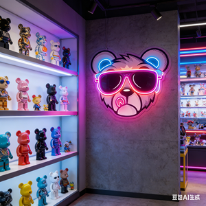 Bandes LED à thème personnalisé, enseigne au néon, design astronaute, ours, pizza, pour la maison, le centre commercial, utilisation publicitaire - Product Image 4