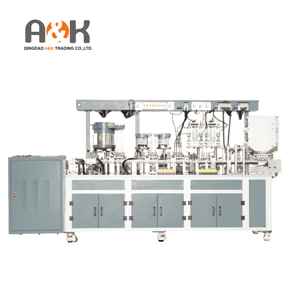 A&K Automatic Pneumatic PLC Pen Refill Bag Carton Packing Machine with Wood Case Packaging