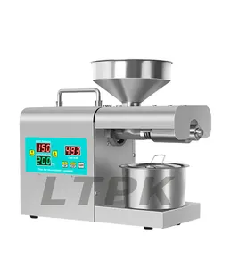 Mini máquina de prensa de aceite de pequeña capacidad, tornillo prensado en frío de maní, soja, aceite de coco, máquina de extracción de prensa