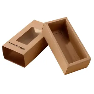 Custom Factory Price Luxury Rectangle Rustic Brown Kraft Cardboard Soap Packaging Paper Drawer Package Gift Box for Soap