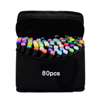 Ensemble de marqueurs d'art à double pointe de 168 pièces, fournitures de dessin à l'aquarelle pour étudiants non toxiques, barils décorés à la main, vente en gros de plastique en vrac