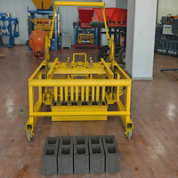 Machine à fabriquer des briques de ciment mobiles, multifonctionnelle, robuste et durable, à moteur diesel semi-automatique, très vendue