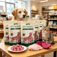 Nourriture pour animaux de compagnie lyophilisée, poulet et pitaya mélangés, nourriture pour chiens et chats - Friandises et collations sèches, nourriture sèche pour chats, collations pour chiens, fruits