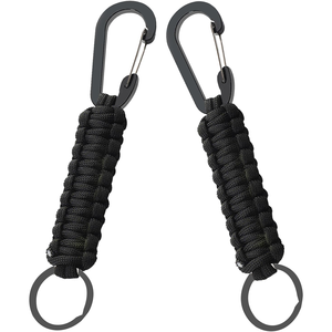 Porte-clés en paracorde à clip mousqueton, cordon tressé pour clés, sac à dos, camping, randonnée, équipement de plein air, livraison rapide, faible MOQ, vente en gros - Product Image 1
