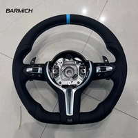 Volants de direction Barmich M Sport en cuir à 3 branches de 45 mm pour la série F (F01-F35 E71 E90)