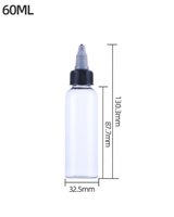 Hot Sale 50ml 60ml 100ml 120ml Soft Hair Oil Dye Sauce Twist-open Dispensing Cap Applicator PET Plastic Twist Squeeze Bottles
