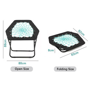 Sedia pieghevole portatile da Gaming e campeggio con sistema Bungee Bunjo struttura in acciaio flessibile capacità 2L per arrampicata e tour - Product Image 5