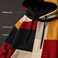 Sweat-shirt à capuche pour homme, coupe classique, avec poche kangourou, style streetwear décontracté, printemps, 100% polyester respirant