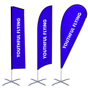 Drapeau en forme de larme en polyester imprimé sur mesure (simple/double face) - Kit de mât en acrylique imperméable et durable pour la publicité extérieure - Product Image 6