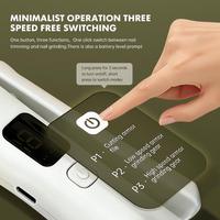 Lime à ongles électrique 2-en-1 autonettoyante et rechargeable pour animaux de compagnie avec affichage numérique LED intelligent et 3 vitesses – Coupe-griffes pour chiens