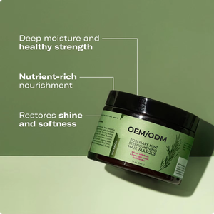 Mascarilla Capilar de Colágeno con Aceite de Argán, Romero y Menta, Mascarilla Fortalecedora para el Cabello, Reparación Profunda, Desintoxicación del Cuero Cabelludo, Tratamiento Capilar, Marca Privada - Product Image 2