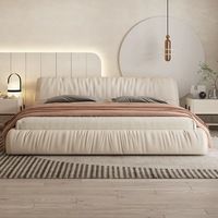 Neues Design Wohnmöbel Hochwertiges Modernes Stoffpolster Queen-Size-Bett Luxuriöses Holzbett King-Size für Schlafzimmer Hotel
