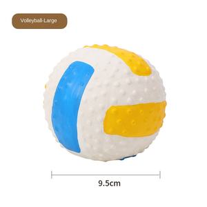 Jouet interactif pour animaux de compagnie en latex, ballon de football qui couine, ballon de volley-ball, adapté aux chiens et aux chats, jouets à mâcher - Product Image 3