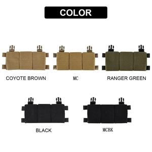 SINAIRSOFT Tactical Triple Magazine Pouch <b>Hook</b> Loop Panel for 5.56 7.62 Mag Pouches Tactical Placard Chest Rig - Product Image 5