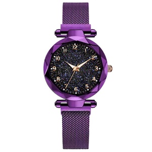 Reloj de Pulsera Magnético de Malla para Mujer, Esfera Estrellada, Cuarzo, Moda, Lujo - Product Image 3