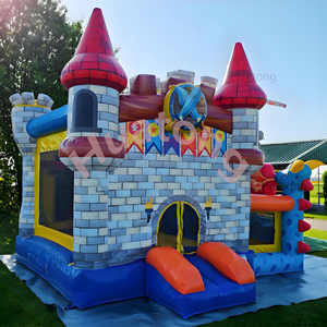 Thương mại <span class=keywords><strong>Inflatable</strong></span> Bouncer nhà sân sau in nhảy lâu đài với Slide Knight Combo <span class=keywords><strong>Inflatable</strong></span> lâu đài cho trẻ em - Product Image 3