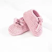 Zapatos hechos a mano para bebé recién nacido, Calzado cómodo de algodón para caminar, zapatos de ganchillo para bebé