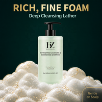 Shampooing Nettoyant et Nourrissant Rafraîchissant en Gros 500ml Contrôle du Sébum Nettoyage en Profondeur Soin du Cuir Chevelu pH Équilibré Marque Privée OEM Adultes