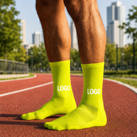 Chaussettes de sport personnalisées à faible MOQ, respirantes, performantes, pour la course, le cyclisme, avec compression et coussinets en nylon, pour le trail