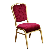 Chaise de banquet à assise courbée en tube de fer recouvert de toile de jute - Design minimaliste moderne - Revêtement en velours - Mousse haute élasticité - Hôtel/Restaurant