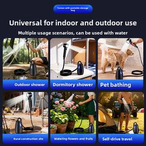 Pompe de douche électrique portable 8000 mAh IPX8 USB avec affichage numérique en PVC, pour camping, escalade, 10L/20L, usage occasionnel - Product Image 2