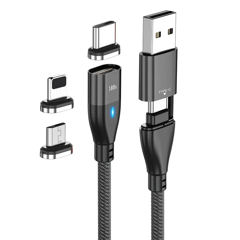Wik-MS PD100W Magnetic Data Cable Double Head Type C Fast Charge Magnet Charging 6 in 1 Cable