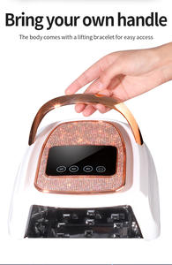 Lámpara de uñas LED UV recargable inalámbrica y secador de uñas inalámbrico de alta potencia. Pantalla LCD de diamante para esmalte de uñas en gel - Product Image 3