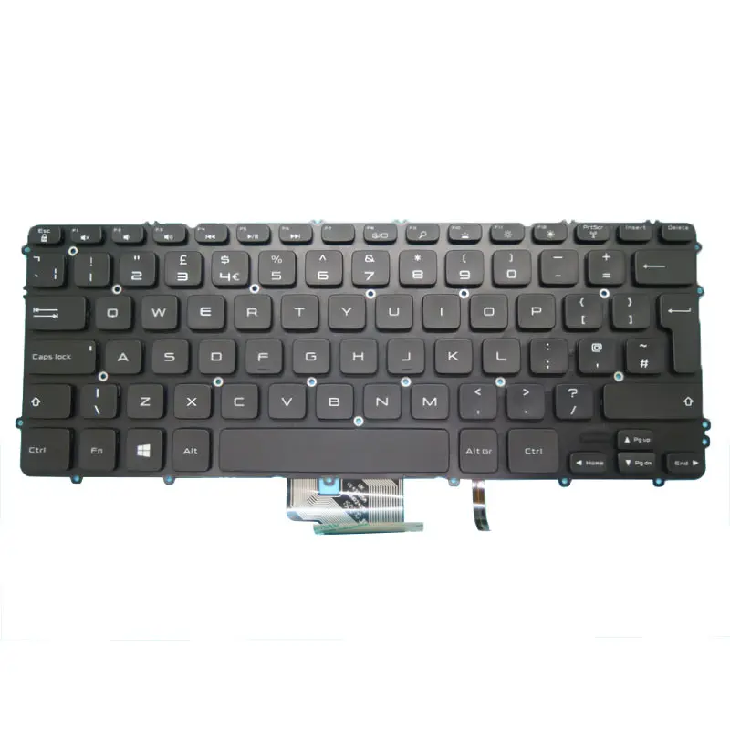 Clavier d'ordinateur portable pour DELL pour XPS 15 9530 Precision M3800 P31F 03H5CJ 3H5CJ royaume-uni royaume-uni noir avec rétro-éclairage nouveau