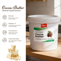 Beurre de cacao biologique naturel (beurre de graines de Theobroma Cacao) pressé à froid, qualité cosmétique, pour les formules de soins de la peau et des cheveux, brut