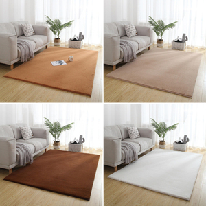 Tapis de salon doux en fausse fourrure de lapin, antidérapant et lavable, pour décoration moderne, tapis de sol pour table basse - Product Image 3