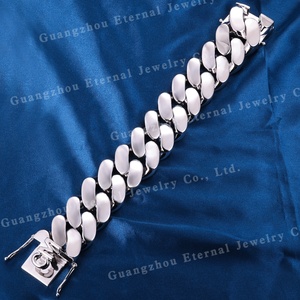 Factory Custom Hip Hop Real 30mm S925 <strong>Silver</strong> 9k 10 14k 18k <strong>Solid</strong> Gold 30mm Miami Cuban Link Chain Necklace Men Women <strong>Bracelet</strong> - Product Image 2