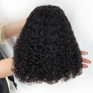 Perruque Bob Avec Fermeture 4x4, Densité 180%, Couleur Naturelle, Pré-Épilée Avec Baby Hair, Raide Bouclée, 100% <span class=keywords><strong>Cheveux</strong></span> Humains Brésiliens Vierges - Product Image 5
