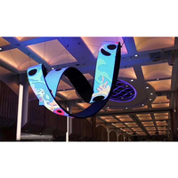 Écran LED flexible incurvé intérieur P2 avec module LED souple, colonne circulaire, affichage mural LED pour signalisation numérique