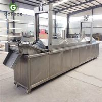 Convoyeur automatique à bande Friteuse en continu Fish Chip Falafel Crispy Chicken Deep Frit Fry Machine French