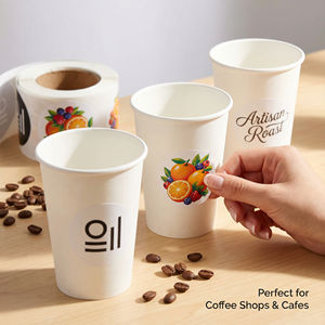 Étiquettes pour bouteilles de café froid imperméables |   Autocollants personnalisés en feuille d'or pour bouteilles en verre et en plastique - Product Image 2