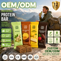 Barra de Proteína Nutritiva OEM Baja en Azúcar, Alta en Fibra, Vegana, Suplemento Herbal Deportivo, Proteína Vegana a Granel, Fabricación Halal