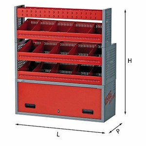 Armoire de rangement d'outils EF4 avec tiroirs et étagères pour l'organisation d'atelier - Product Image 1
