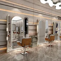 Ensemble de miroirs de salon de luxe modernes JIYOU 2025, miroir mural décoratif avec écran tactile intelligent et éclairage LED pour coiffeur