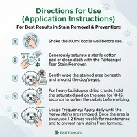 Nettoyant pour les taches de larmes des chiens 100ml Sans parfum Nettoyant doux pour les yeux Liquide Sans eau de Javel Toilettage des animaux Certifié GMP OEM Personnalisé