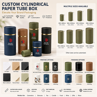 Tubes d'emballage ronds en papier kraft avec impression de logo personnalisé, boîtes cadeaux pliables pour bougies, artisanat, emballage cosmétique