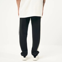 Streetwear Pantalon de survêtement évasé Ourlet à fermeture éclair French Terry Jogger à jambe large Pantalon de survêtement évasé