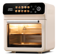Four électrique multifonction moderne de grande capacité, en acier inoxydable, avec écran tactile intelligent, friteuse à air, micro-ondes, pour la maison et l'extérieur