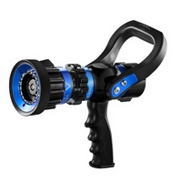 Pistolet d'incendie de secours d'urgence avec contrôle de débit en 4 étapes, compatible avec tuyau d'incendie, construction en alliage d'aluminium, personnalisable