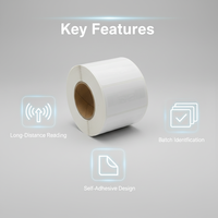 Étiquettes RFID miniatures très vendues avec puce T5577, étanches pour textiles, pour les blanchisseries, 860-960 MHz, prix usine