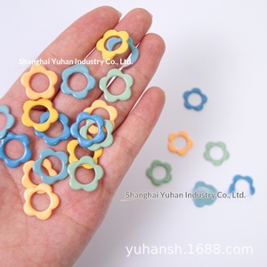Marcadores de Punto Metálicos con Forma de Flor, Marcadores de Punto Coloridos con Bloqueo para Tejer a <span class=keywords><strong>Crochet</strong></span>, Juego de Contadores de Filas - Product Image 2