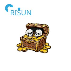 Pin de Solapa Personalizado de Viajero Explorador con Tesoro Maravilloso, Pin de Esmalte, Broches de Metal, Perla, Cofre del Tesoro Pirata, Pin de Esmalte Imitación - Product Image 3