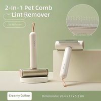 Nouvelle Brosse à Poils 3-en-1 Écologique de Luxe Moderne pour Chiens et Chats – Peigne à Dents Fines et Brosse Démêlante pour Éliminer les Poils Sols