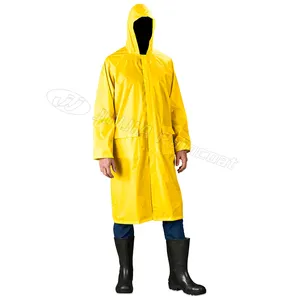 사용자 정의 로고 고무 폴리 에스터/PVC 비옷 성인 사이클링 비옷 긴 전신 폭풍 방지 야외 하이킹 비옷