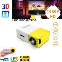 Proyector de Bolsillo LED LCD Portátil Mini, Flyin AK300 USB Full HD 3D HIFI Estéreo, Cine en Casa, Juegos